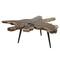 47" Brown Metal Contemporary Coffee Table